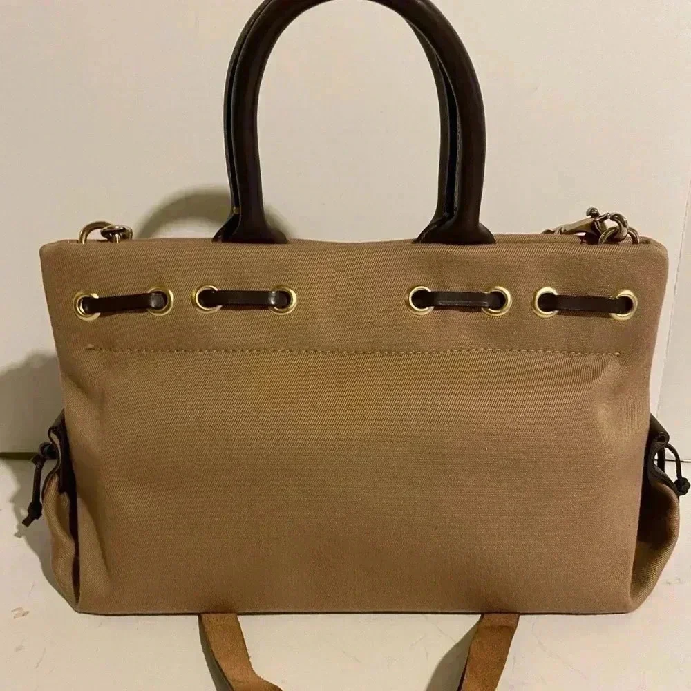 Dooney & Bourke beige brown canvas leather bag